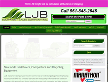Tablet Screenshot of ljbequipment.com